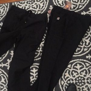 2 pairs of Black small carhartt women’s scrub pant